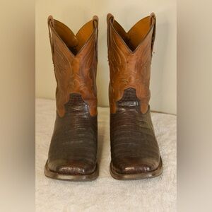 Tony Lama Canyon Caiman Square Toe Cowboy Boots 11EE